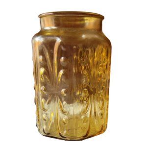 Yellow LE Smith Imperial Atterbury Scroll Vase